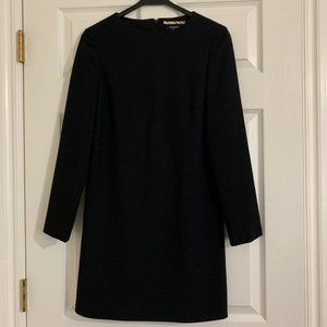 Burberry little black dress wool mini shift LBD